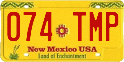 NM license plate 074TMP