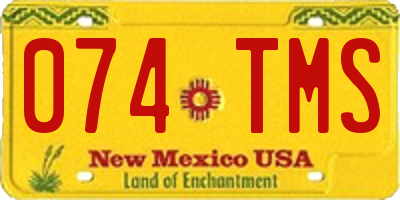 NM license plate 074TMS