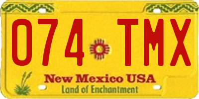NM license plate 074TMX