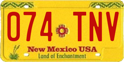 NM license plate 074TNV