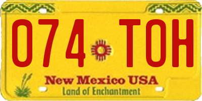 NM license plate 074TOH