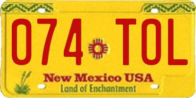 NM license plate 074TOL