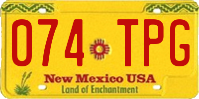 NM license plate 074TPG