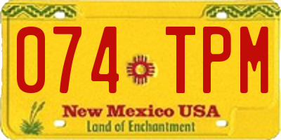 NM license plate 074TPM