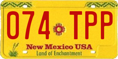 NM license plate 074TPP