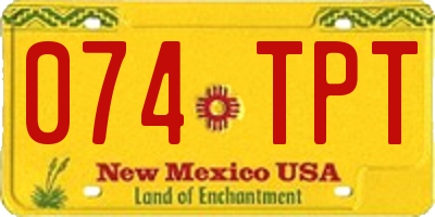 NM license plate 074TPT