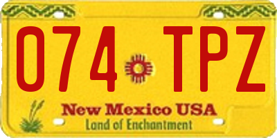 NM license plate 074TPZ