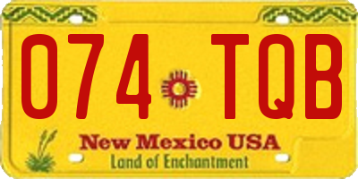 NM license plate 074TQB