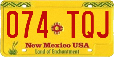NM license plate 074TQJ