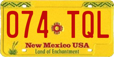 NM license plate 074TQL