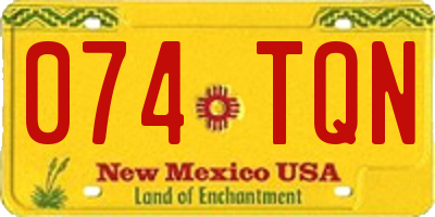 NM license plate 074TQN