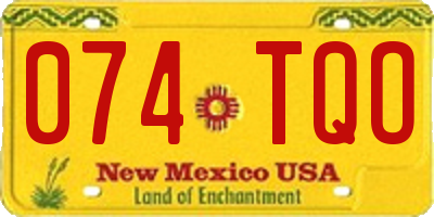 NM license plate 074TQO