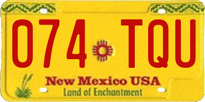 NM license plate 074TQU