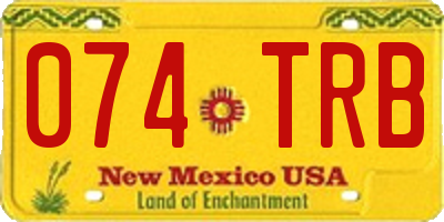 NM license plate 074TRB