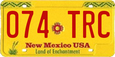 NM license plate 074TRC