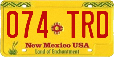 NM license plate 074TRD