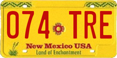 NM license plate 074TRE