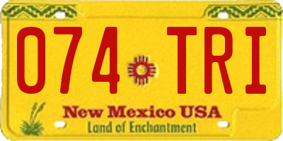 NM license plate 074TRI