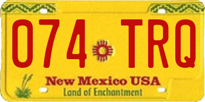 NM license plate 074TRQ