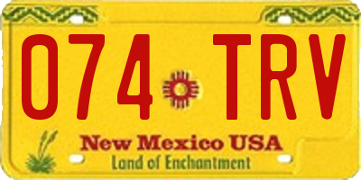NM license plate 074TRV