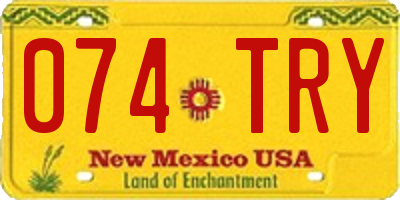 NM license plate 074TRY