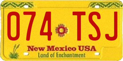 NM license plate 074TSJ