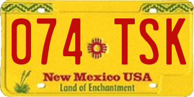 NM license plate 074TSK