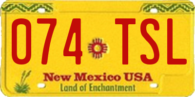 NM license plate 074TSL