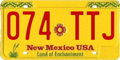 NM license plate 074TTJ