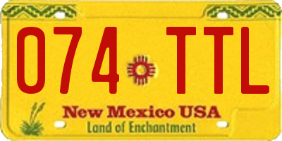 NM license plate 074TTL