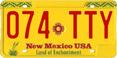 NM license plate 074TTY