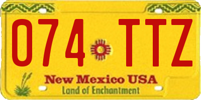 NM license plate 074TTZ