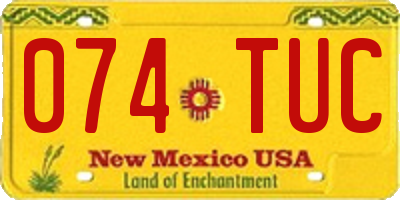 NM license plate 074TUC