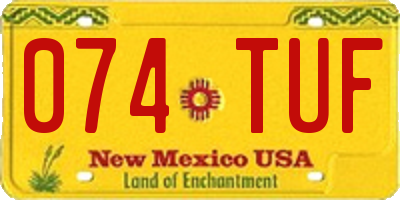 NM license plate 074TUF