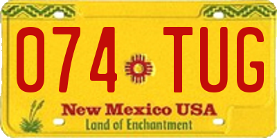 NM license plate 074TUG