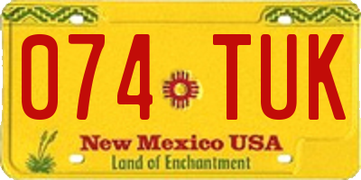 NM license plate 074TUK
