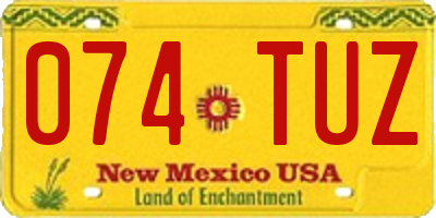 NM license plate 074TUZ