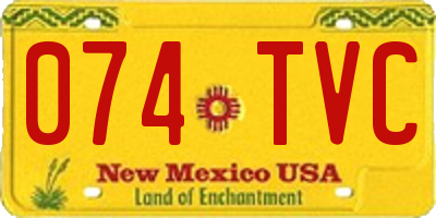 NM license plate 074TVC