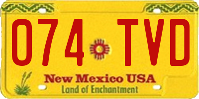 NM license plate 074TVD