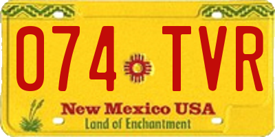 NM license plate 074TVR
