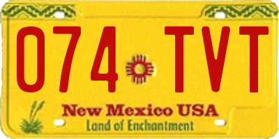 NM license plate 074TVT