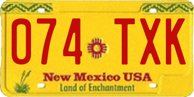 NM license plate 074TXK
