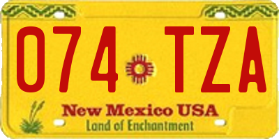 NM license plate 074TZA