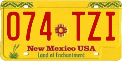 NM license plate 074TZI