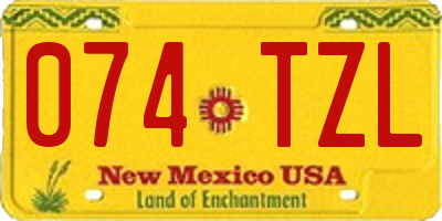 NM license plate 074TZL