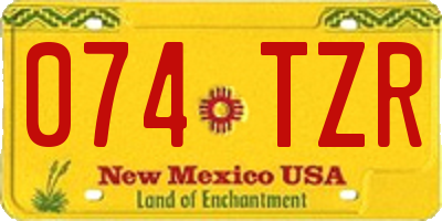 NM license plate 074TZR