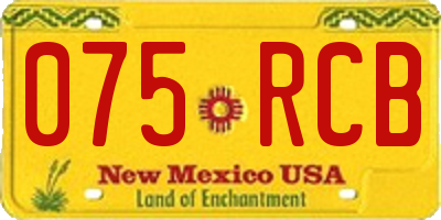 NM license plate 075RCB