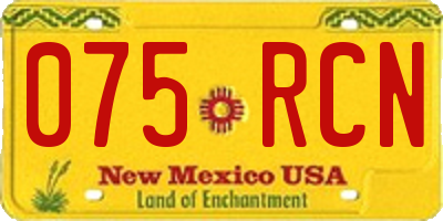 NM license plate 075RCN