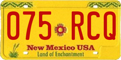 NM license plate 075RCQ