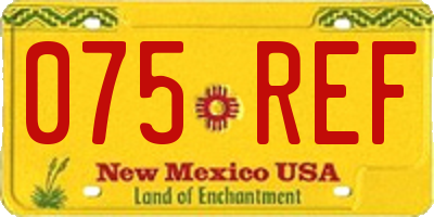 NM license plate 075REF